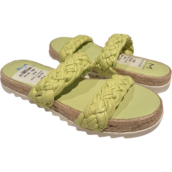 MARC FISHER LTD Jaime Espadrille Slide Sandal Citron Size 5 NWOB - Picture 2 of 6